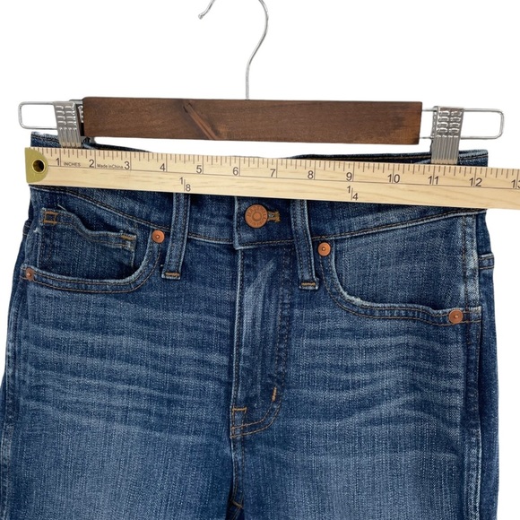 Madewell 10" High Rise Tulip Hem Skinny Jeans‎ Size 24 - Picture 10 of 12